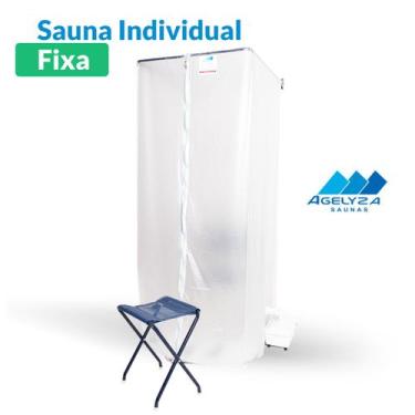 Imagem de Sauna Residencial Individual Fixa com Vaporizador Bivolt e Acessórios 