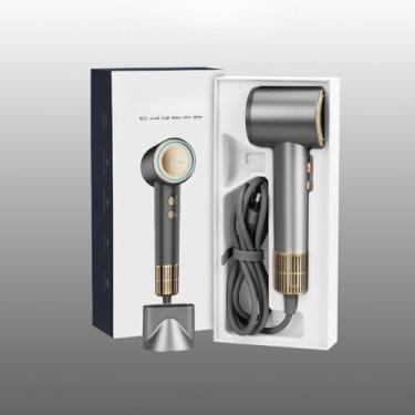 Imagem de Mini Secador de Cabelo Portátil com Íons Negativos - Alta Velocidade, Baixo Ruído e Secagem Rápida, Ideal para Viagens, Bolsa de Beleza e Uso Diário (Cinza 220V)