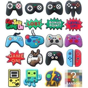 Imagem de Berloques de sapato de videogame para meninos, 21 peças de alfinetes de decoração de sapatos para sandálias de tamancos, acessórios fofos para presentes de festa infantil