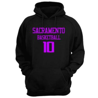 Imagem de Blusa Moletom Capuz Basquete Sacramento Basketball número 10 - Loja Cl