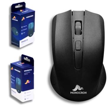 Imagem de Mouse Sem Fio Wireless 2.4Ghz • Preto • 4 Botões • 1000 DPI • Monocron • 10 Metros Funcionamento • Mouse Office • Ergonomico