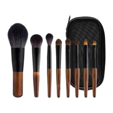Imagem de Conjunto de 8 pincéis de maquiagem para cabelo, cosméticos, base em pó, blush, kit de pincéis