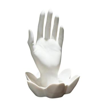 Imagem de KiBcsLic Suporte para exibição de joias em formato de mão, bandeja para chaves, organizador de decoração para casa, suporte de apoio, manequim feminino em