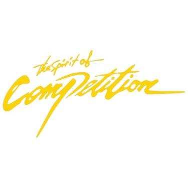 Imagem de Adesivo autoadesivo impermeável The Spirit of Competition, 4 peças, adesivo temático competitivo para carrocerias, para-choques (amarelo)