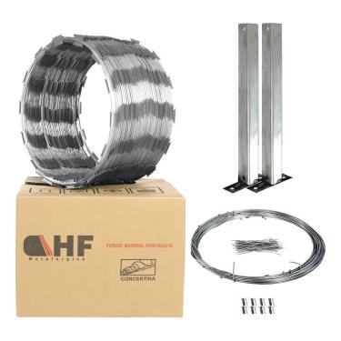 Imagem de Concertina Cerca 30 Cm + Kit Instalação 05 Metros - Cod 71