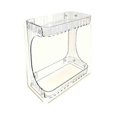 Imagem de Caixa Organizadora De Cosméticos Transparente De Plástico Com 2 Camada