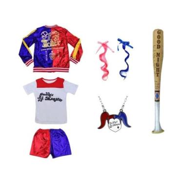 Imagem de Conjunto De Fantasia Cosplay Da Harley Quinn Do Esquadrão Suicida Para