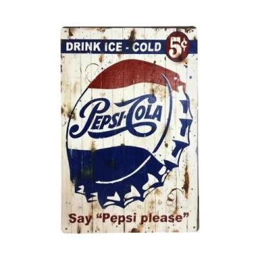 Imagem de Placa De Metal Retrô Vintage Cola 7-UP Para Decoração De Parede De Coz