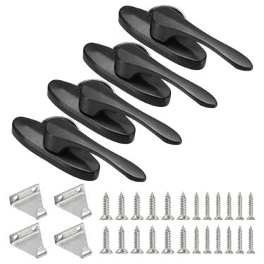 Imagem de PATIKIL Fechaduras de faixa de janela 9,9 x 2,8 cm, 1 peça de trava de faixa de ação de câmera deslizante e substituição de guardião para quartos, banheiros, janelas deslizantes verticais e