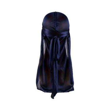 Imagem de Gorro Durag de seda masculino Bandana Silky Du Rag Doo Rag Boné com on