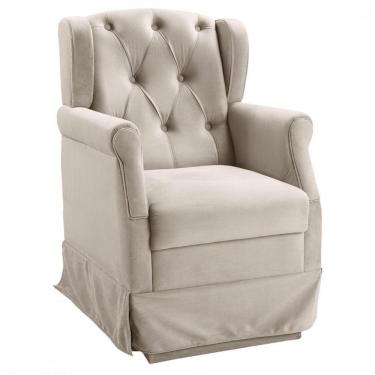 Imagem de Poltrona Balanço Ternura Veludo - Star Confort Bege