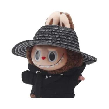 Imagem de Chapéu De Palha Labubu Estilo Rústico Aberto Na Parte Superior Acessór