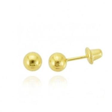 Imagem de Brinco bola bolinha 4mm infantil ou segundo furo ouro 18k - Danisam