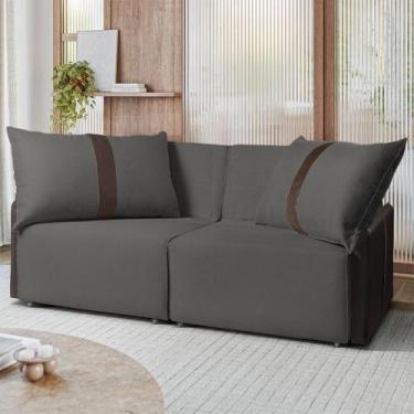 Imagem de Sofá Para Sala Reclinavel Estofado Doux 200cm Veludo - Star Confort, C