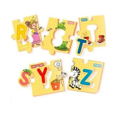 Imagem de Quebra-Cabeça Alfabeto com 52 Peças Brincadeira de Criança