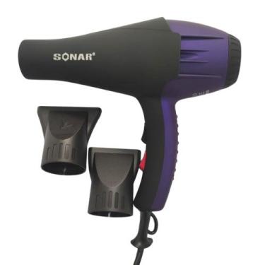 Imagem de Secador De Cabelos Profissional Alta Potencia Cor:Vermelho - com preto