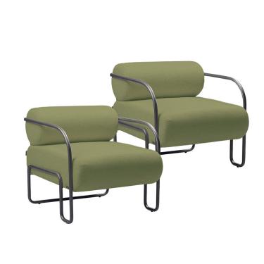 Imagem de Kit 2 Poltronas Minsk em Madeira de Eucalipto Movellu Home