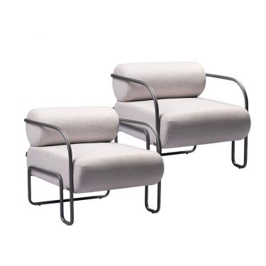 Imagem de Kit 2 Poltronas Minsk em Madeira de Eucalipto Movellu Home