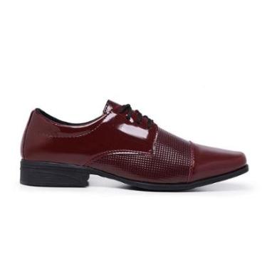 Imagem de Sapato Social Gmm Shoes de Amarrar Bico Quadrado Fino Moderno 701 Masculino-Masculino