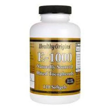 Imagem de Vitamina E 1000UI C/ Tocopherols (120 Sgels) Healthy Origins, Suplemen