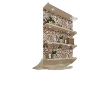 Imagem de Gabinete De Vidro 40Cm Com Cuba Redonda Champanhe + Torneira