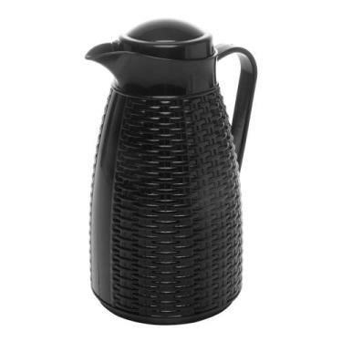 Imagem de Garrafa Térmica Wolff New Rattan 400ml Preta Plástico