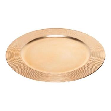 Imagem de Sousplat Wolff de Plástico Dourado 33cm