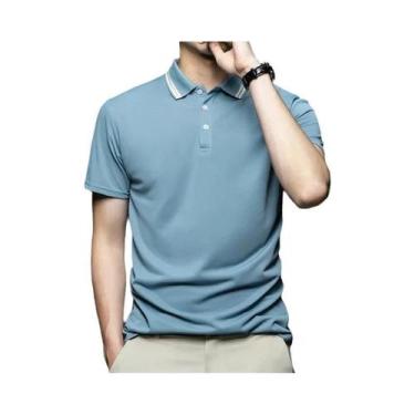 Imagem de Camisa Polo Masculina de Manga Curta Listrada - Confortável e Respiráv