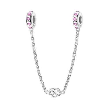 Imagem de Pulseira Feminina De Prata 925 Com Berloques De Café E Corrente De Seg