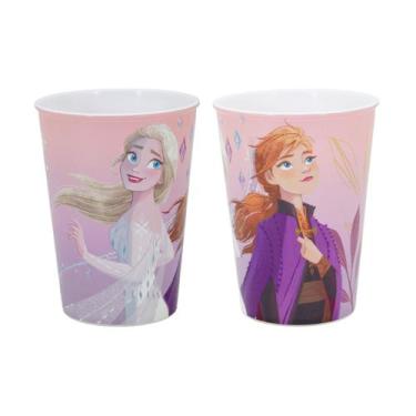 Imagem de Copo Infantil de Plástico 320 ml Personagens Heróis e Princesas - Plas