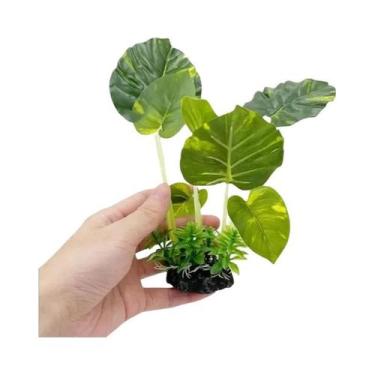 Imagem de Decoração De Aquário Pequeno: Plantas Artificiais Subaquáticas Para Fu