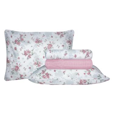 Imagem de Jogo de Cama Duplo Casal 4 Peças 140 Fios 250x220cm Amelie Realce Premium - Sultan