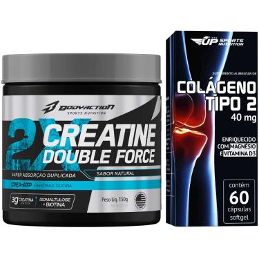 Imagem de Combo Creatina Double Force 300g + Colágeno Tipo 2 60 Caps Sabor Sem Sabor