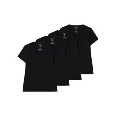 Imagem de Kit com 4 Camisetas Feminina Malwee 1000004502 Branco-Feminino