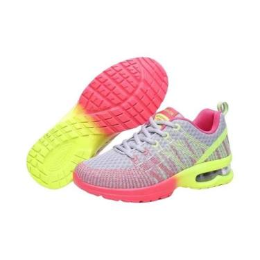 Imagem de Tênis De Corrida Femininos Coloridos E Respiráveis Em Malha, Confortáv
