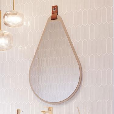 Imagem de Espelho Decorativo Gota 100% Mdf Cappuccino - Mgm Móveis