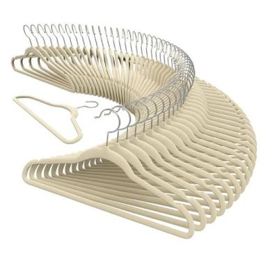 Imagem de Kit 10 Cabide Adulto Veludo Slim Ultra Fino Não Escorrega - RRister, B