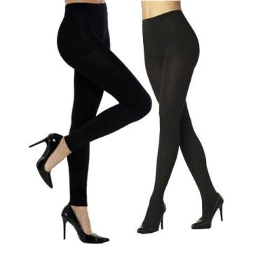 Imagem de Meia Calça Térmica Segunda Pele: com pé + sem pé - Hangar Moriah, Pret