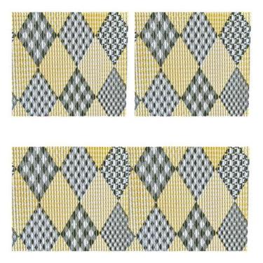 Imagem de Conjunto 3 Tapetes Cozinha Banheiro Compacto Passadeira Duna - Tokdeca