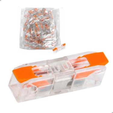 Imagem de Kit 50 Conector Elétrico Prático Emenda Sem Ferramentas 1via Instalaçã