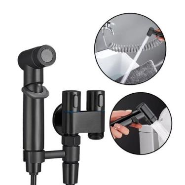 Imagem de Ducha Higiênica com Válvula Dupla Preto - bomvink