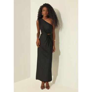 Imagem de Vestido Longo De Um Ombro Só Com Recortes E Aviamento-Feminino