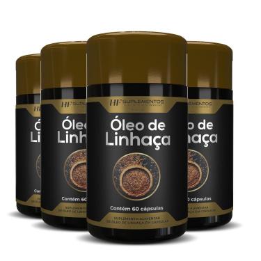 Imagem de 4X OLEO DE LINHAÇA 60CAPS PREMIUM HF SUPLEMENTOS-Unissex