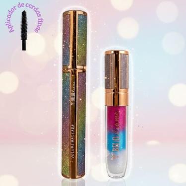 Imagem de Kit Máscara de Cílios Volume Wow A Prova D' Água + Gloss Shine Tricolo