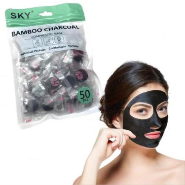 Imagem de 50 Unidades Máscara Desidratada Para Tratamento Facial - Compacta - SK