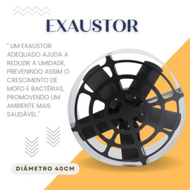 Imagem de Ventilador Axial Exaustor Ind 40cm Premium Alta Vazão Linha Industrial