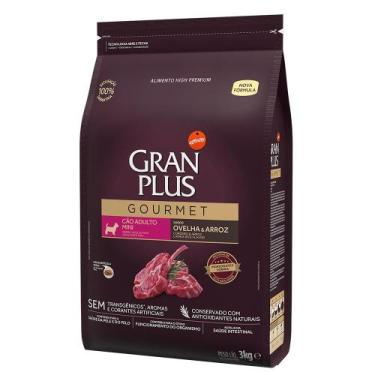 Imagem de Ração GranPlus Gourmet Cães Porte Mini Ovelha & Arroz 3Kg - Brf