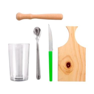 Imagem de Kit Caipirinha 5 Peças Para Fazer Caipira Drinks Conjunto Completo Cop