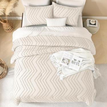Imagem de Conjunto de edredom Andency California King Beige 3 peças