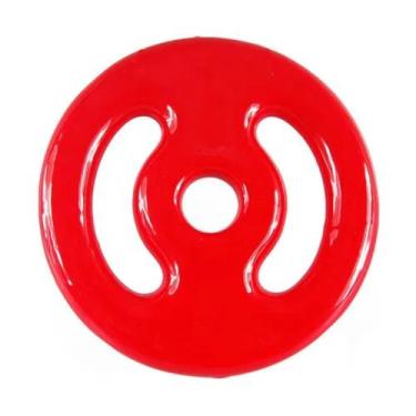 Imagem de Anilha Vazada 1kg Unibrás Emborrachada (Unidade), Vermelho, Único, Hom